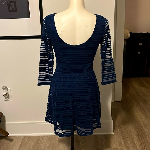 Navy Blue Lily Rose Dress - Picture 2 of 2